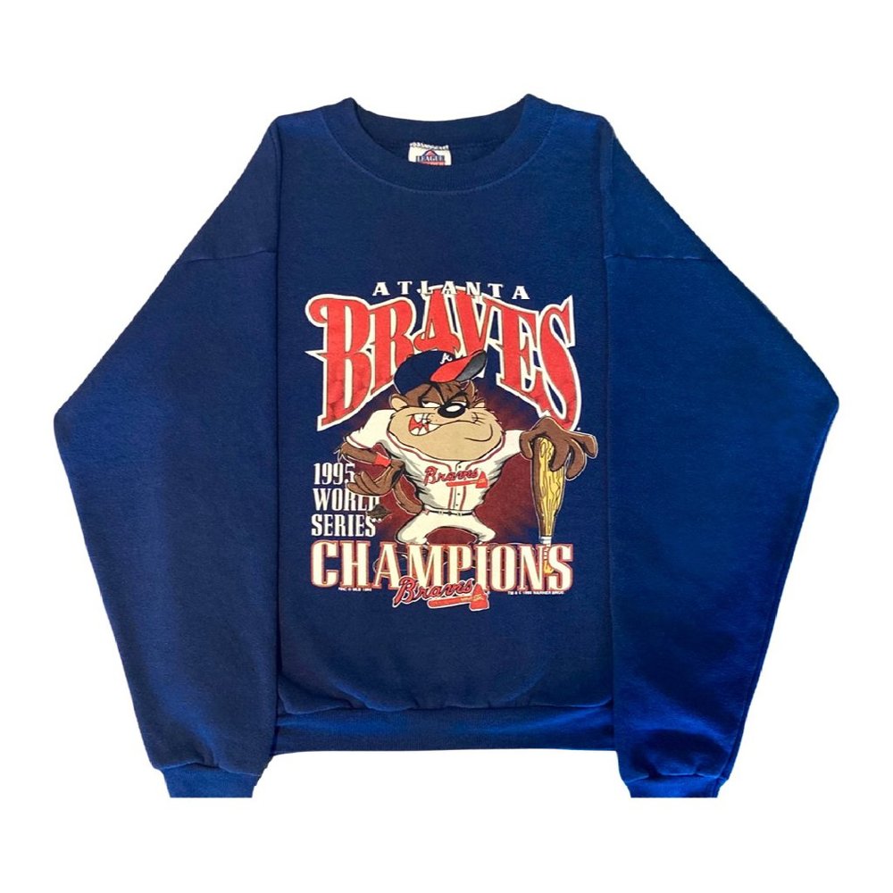 Vintage 1995 Atlanta Braves World Series Champions Taz Crewneck Sweatshirt